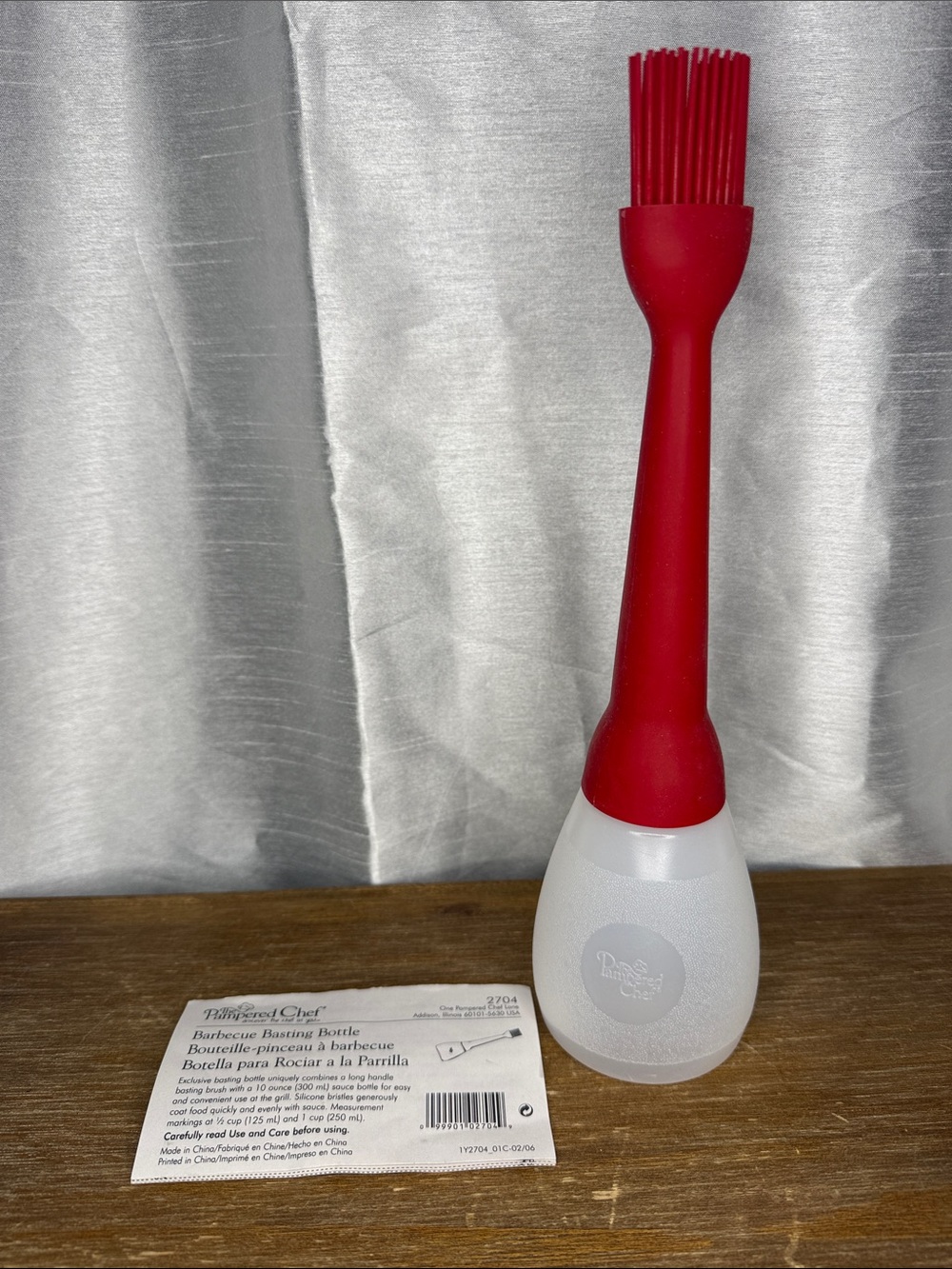 Pampered Chef Barbecue Basting Bottle Vintage #2704 10oz